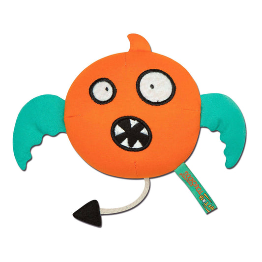 Touchdog Cartoon Monster Plush Dog Toy - Orange