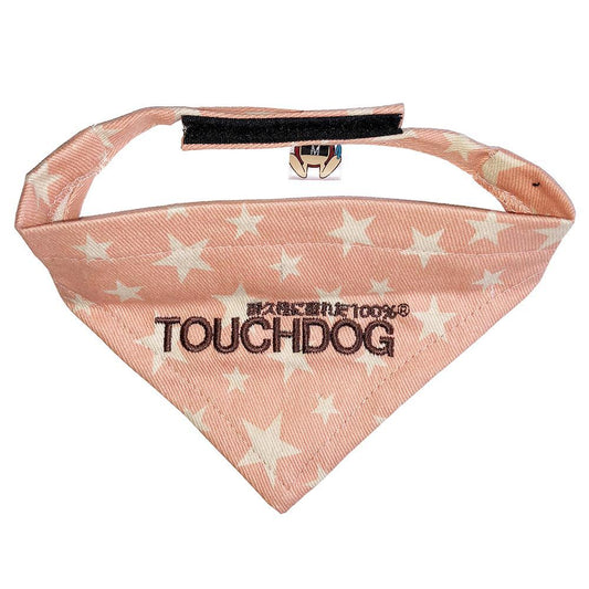 Touchdog Designer Hook-and-Loop Pet Bandana - Pink