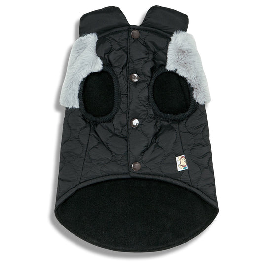 Touchdog 'Furrost-Bite' Fur and Fleece Designer Fashion Dog Jacket