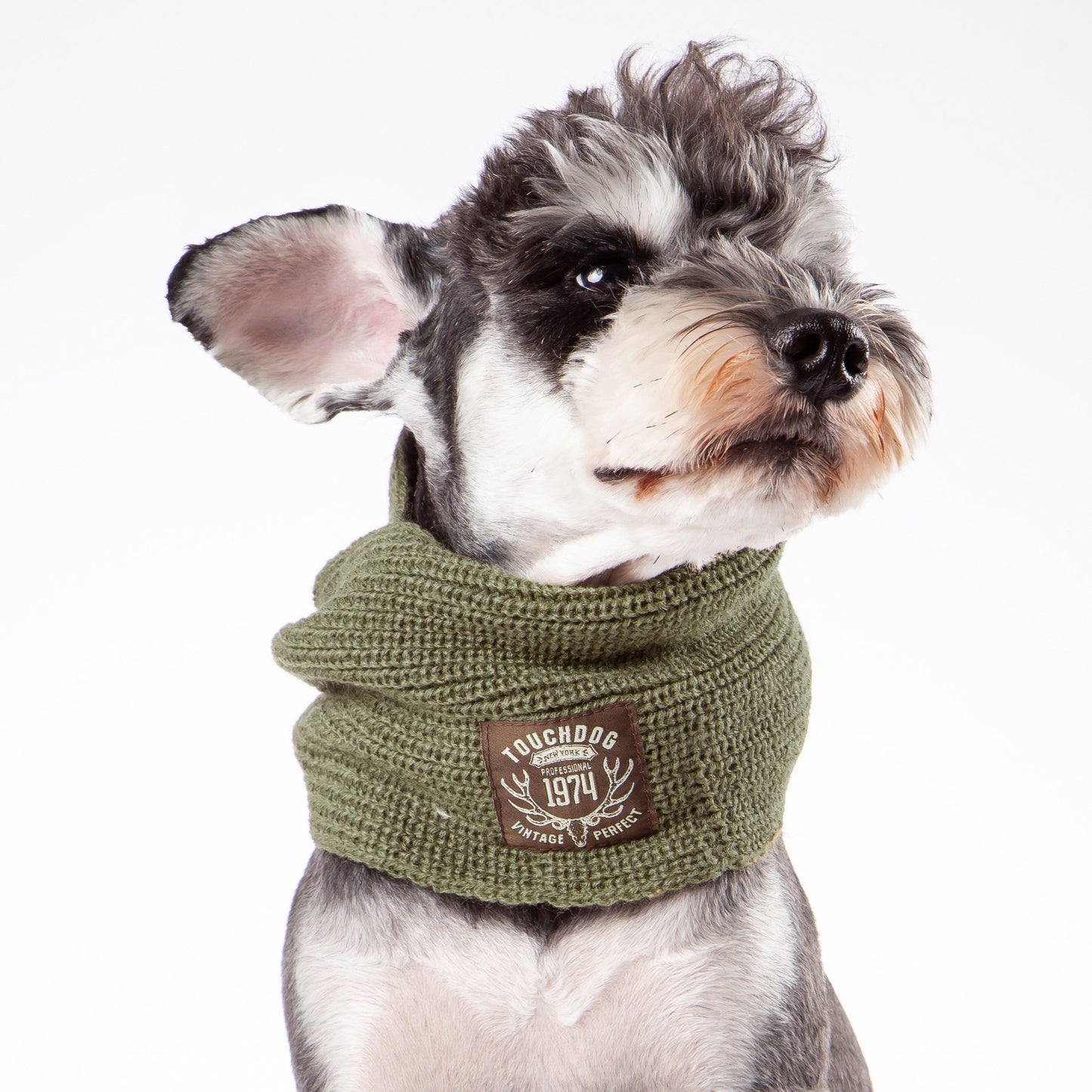 Touchdog Heavy Knitted Designer Fashion Winter Dog Scarf