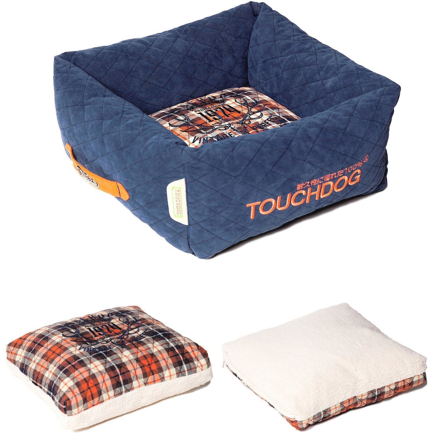 Touchdog ® 'Exquisite-Wuff' Quilted Squared Designer Dog Bed