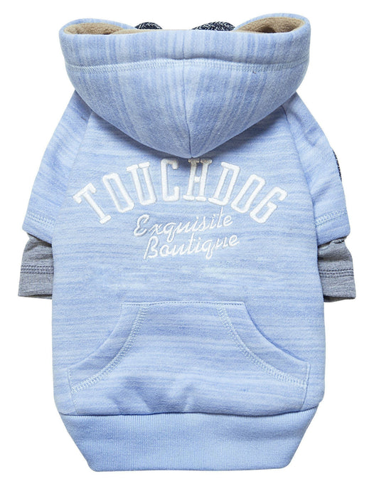 Touchdog ® Hampton Beach Ultra-Soft Blasted Cotton Hooded Dog Sweater