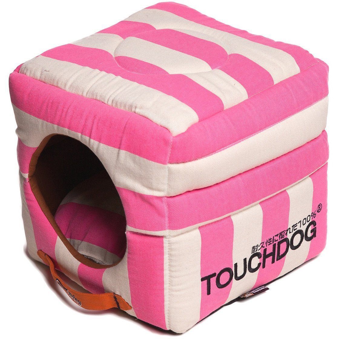 Touchdog ® 'Polo-Striped' 2-in-1 Convertible and Collapsible Dog and Cat Bed