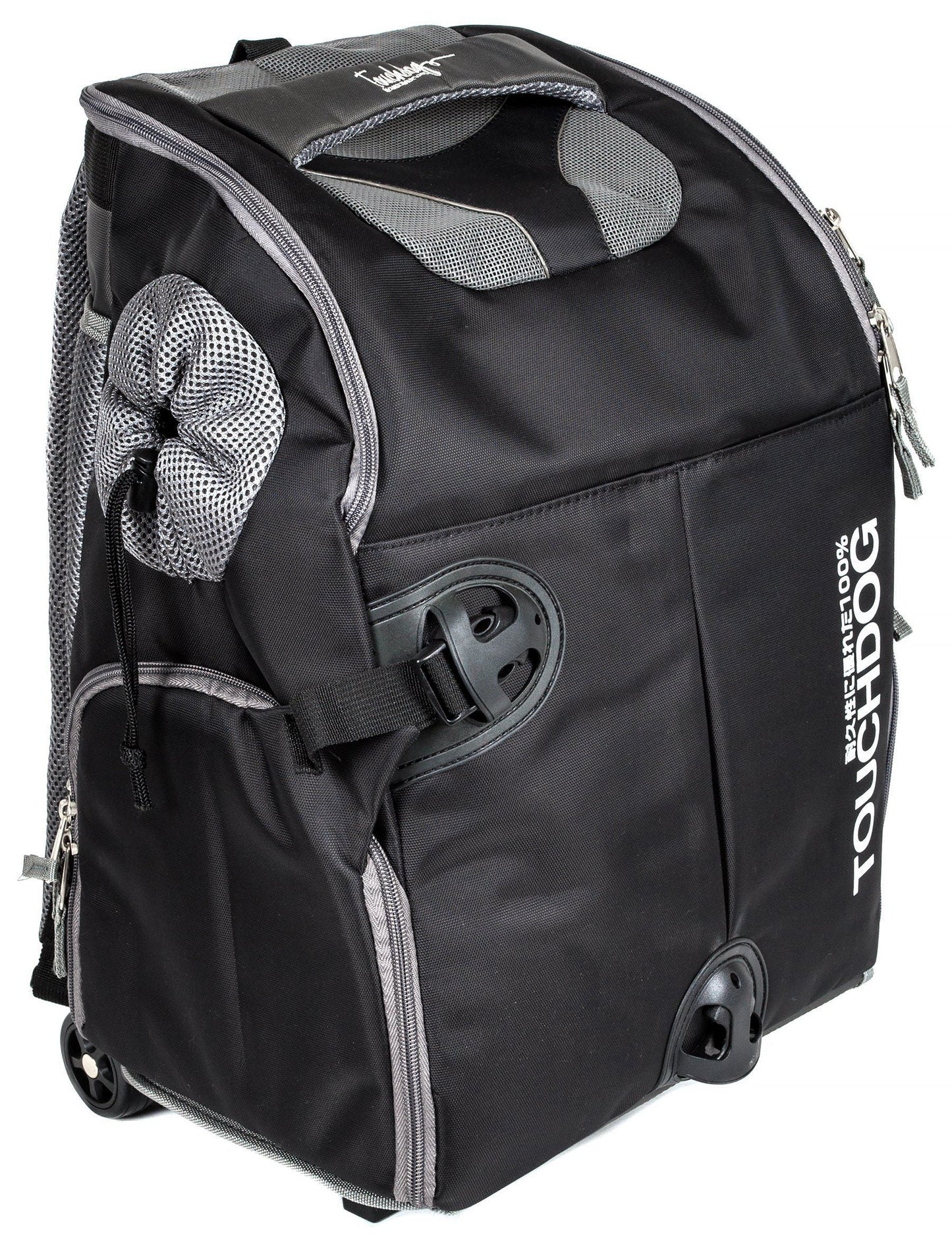 Touchdog ® 'Wuffle Duffle' 2-in-1 Wheeled Backpack Sporty Pet Carrier